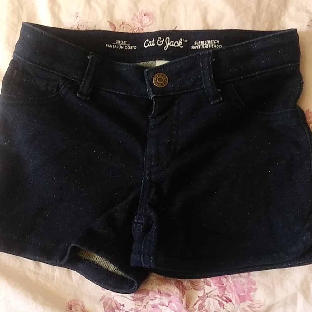 Girls denim with sparkles shorts